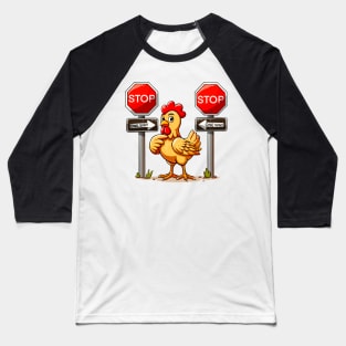 One Way Chicken Baseball T-Shirt